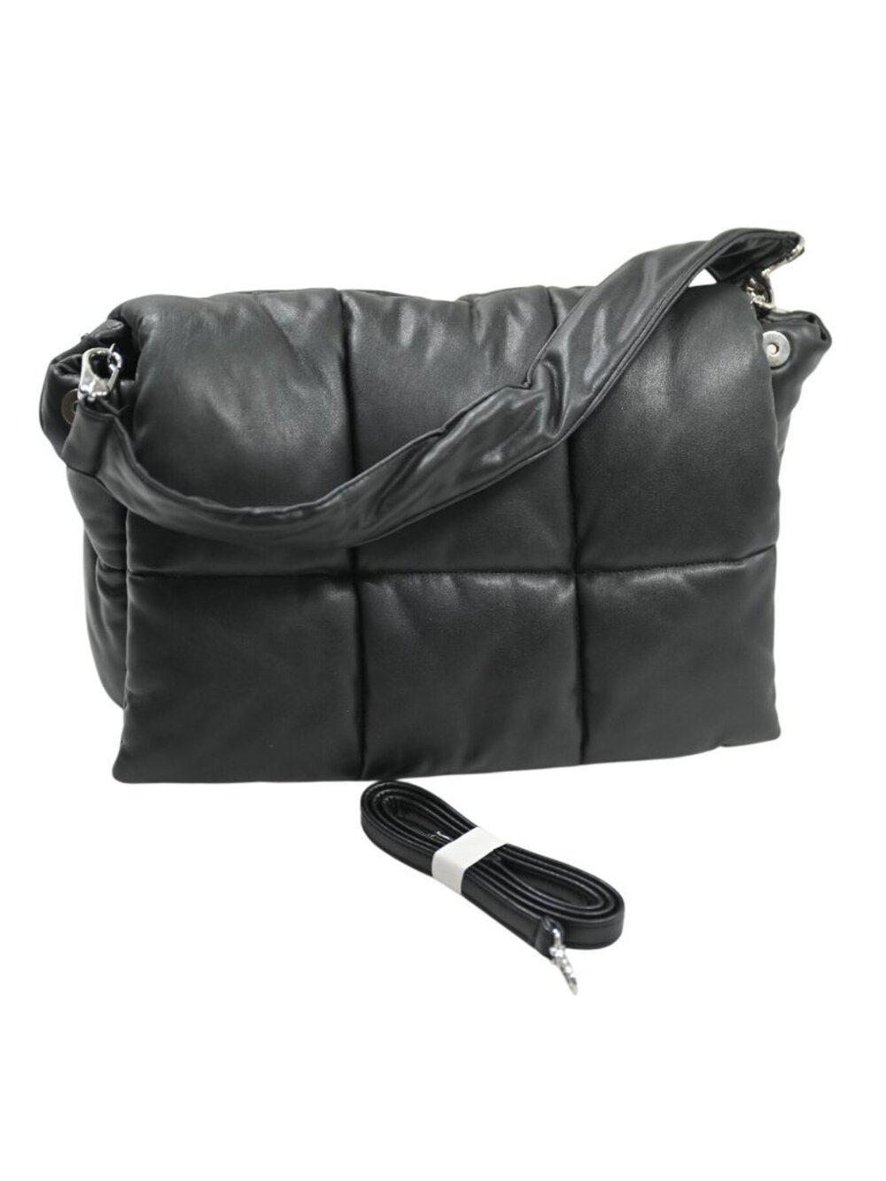 Stand Studio Padded Faux Leather Padded Bag in Black